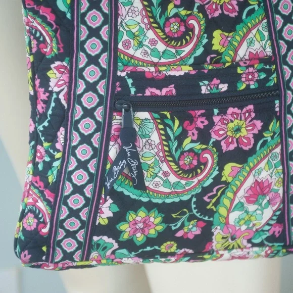 Vera Bradley Navy Colorful Petal Paisley Crossbody Bag Purse - Picture 14 of 15